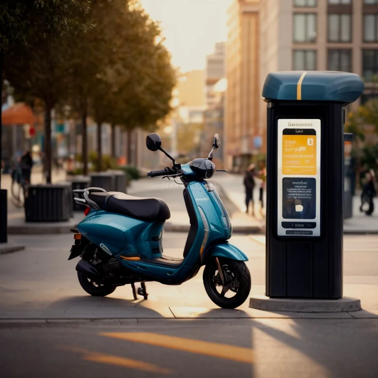 Mopeluxのモペッドが東京の街を走るイメージ